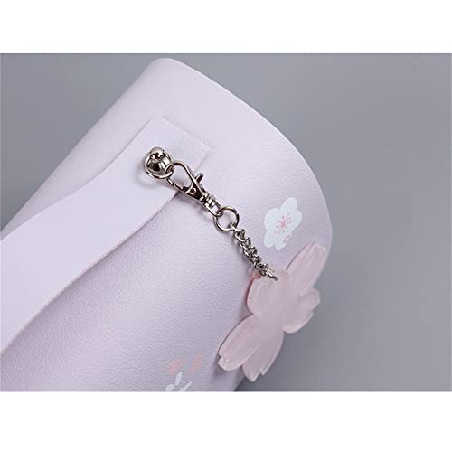 Image of Kawaii Cherry Blossom Pencil Bag Pink Sweet Pencil Case Large Capacity Stationery Pouch School Supplies Makeup Bag