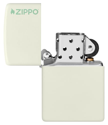 Image of Zippo 49193 Glow in Dark Zippo Logo Model Windproof Pocket Fuel Refillable Lighter, BIS Certified