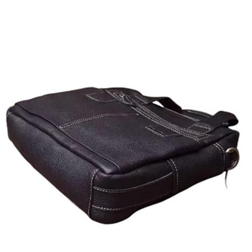 10 In Laptop Crossbody Bag with Strap, Leather, Waterproof, Men Women Messenger Backpack, Small, for Business Travel Work