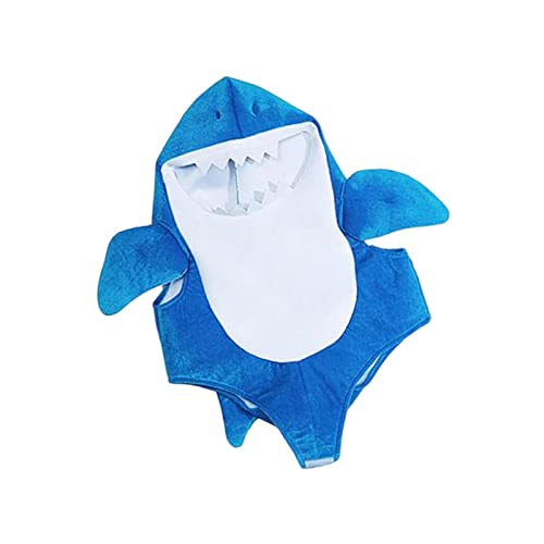 Geardeangloow Costume de requin mignon et doux pour enfants, confortable pour carnaval, fête, unisexe, bleu, requin papa