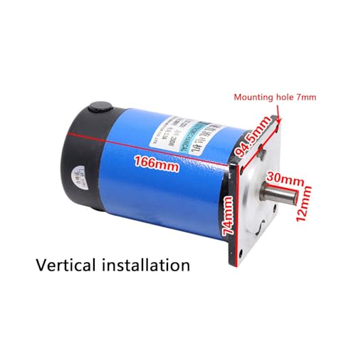 220V Permanent Magnet DC Motor - High Torque, Silent, Adjustable Speed 1800RPM, Vertical Brushed Motor for Enhanced Performance in Small Applications