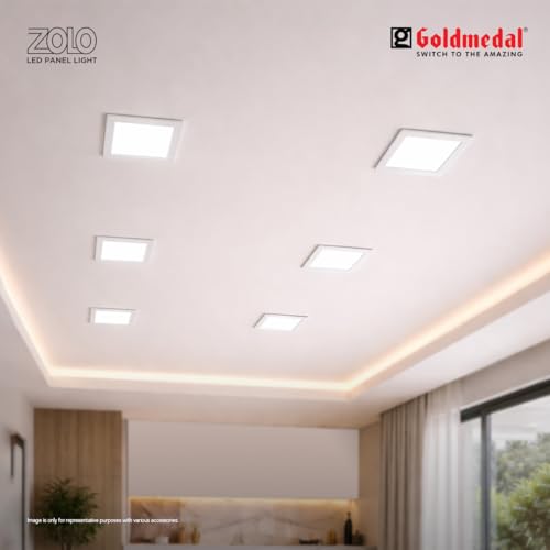 Image of Goldmedal Zolo 6W Square LED Surface Panel Light | Slim & Energy Efficient | Suitable for Bedroom, Living Room, Dining Room & Kitchen |Cool Daylight(6500K)