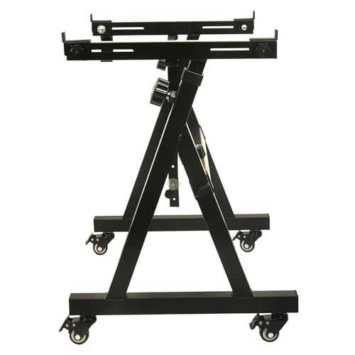 Kadence Black Z Style Metal Adjustable Keyboard Stand - Fits 54-88 Key Electric Pianos - Heavy Duty Digital Piano Stand with Wheels