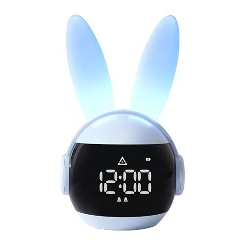 Molde de silicona genérico para Easter, despertador en forma de conejo con luz nocturna y control táctil, alarma para animales y niñas, para casa, dormitorio, escuela, Pascua y cumpleaños