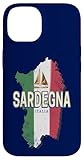 Sardaigne Italie Région Carte Souvenir Vintage