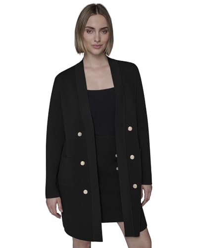 KARL LAGERFELD Paris Women's Sportswear Cardigan, Black, X-Large