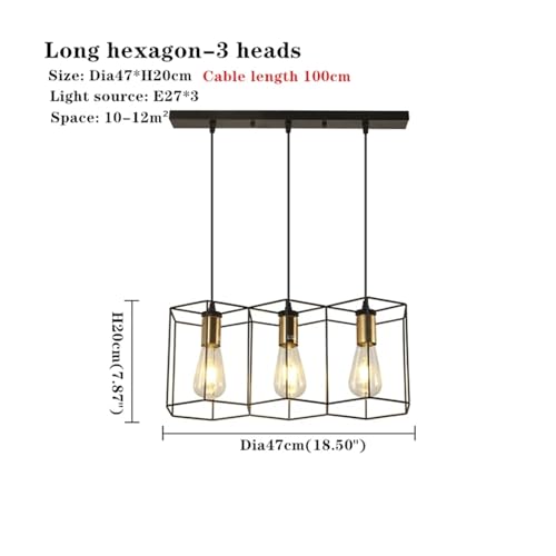 Lustre à têtes multiples à câble de suspension réglable pour chambre - 2