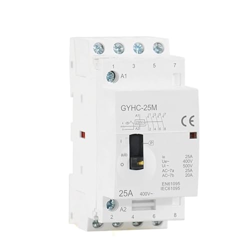 Contacteur 4P 25A 4NO modularité rail Din pour circuit domestique AC 220V