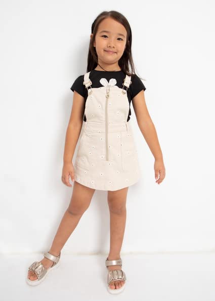 Mayoral Salopette in jeans per bambina modello con gonna bambina 6 anni - 116 cm color ecrù
