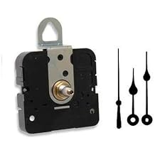Takane Quartz Clock Movement Mechanism, Choose Your Hands and Size, USA Made 11/16" Threaded Shaft for dials up to 1/2" Thick, B Hands with Black Second Hand