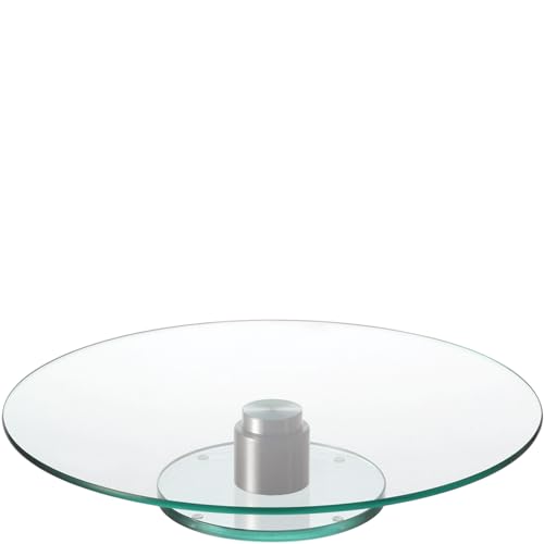 Leonardo Turn Tortenplatte, drehbarer Kuchen teller mit Fuß, Glasplatte für Gebäck, Servier-Platte Ø 33 cm, Klarglas, 044064