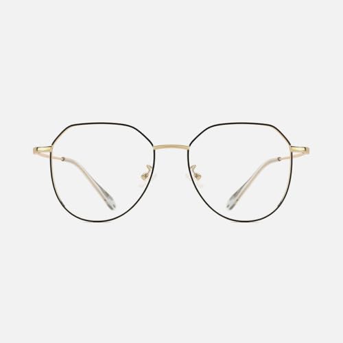 Slocyclub Blue Light Blocking Glasses, Computer/Gaming Bluelight Filter Eyeglasses for Women Men, Oversized Metal Frame(Kees)