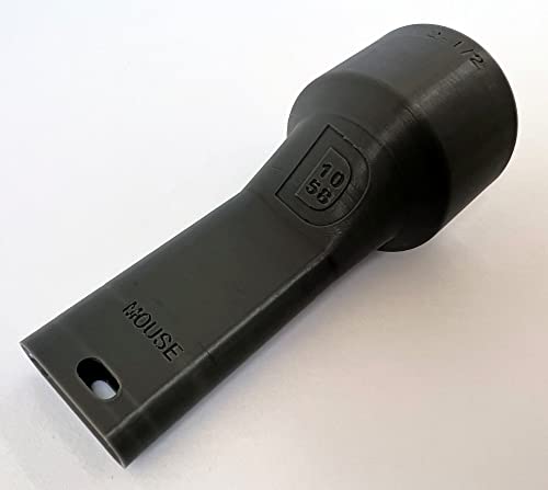 Vacuum Hose Adapter compatible with BLACK+DECKER MOUSE 1.2 Amp Electric Detail Sander and Ridgid Shop Vac (or any brand 2-1/2'' hose), BDEMS600 Dust Reducer, by 1058 Designs, Grey,