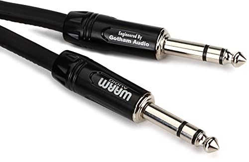 Warm Audio Pro-TRS-5' Pro Series TRS to TRS Cable - 5-foot,Black/Silver
