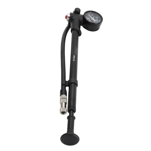 Bomba de Aire para Bicicletas, Amortiguador, Inflador de Alta Presión con Cilindro de Calibre, Almacenamiento a Presión para un Inflado Conveniente