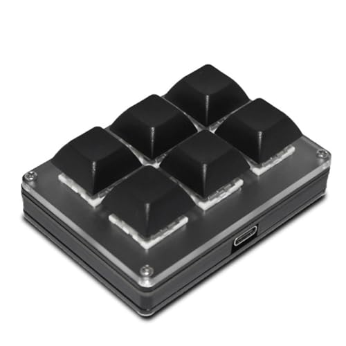 MQODLFP 1 Teclado Personalizable sin 6 Teclas, USB 2.4G, Bluetooth, Tri-Modo, Personalización de Teclas Reemplazables a Caliente, Negro