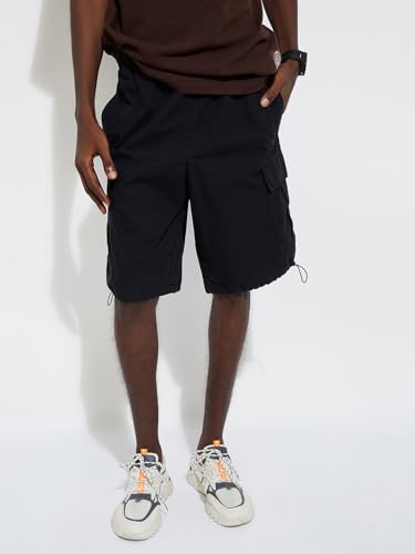 Image of Max URB N Men Solid Cargo Shorts
