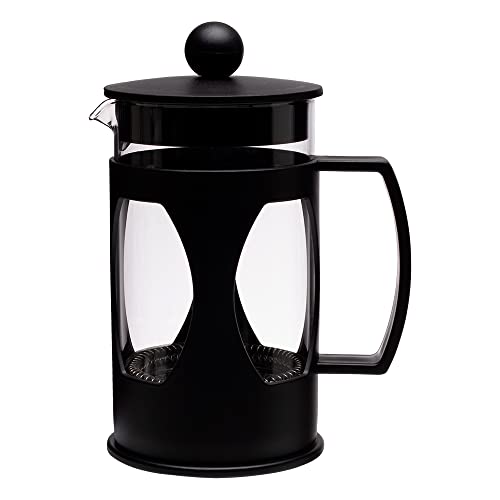 Mimo Style Cafeteira Prensa Francesa, Com Haste e Alça, Resistente, Suporta Altas e Baixas Temperaturas (-20 °C a 180 °C), Excelente Sistema de Filtragem (600ml)