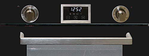 Kaiser EG 6374 Sp Four à gaz encastrable de luxe 60 cm, indépendant, 79 L | Design noir avec verre miroir | 2 fonctions (chaleur inférieure, gril) | Rôtissoire | Minuterie | Convection | Four à gaz