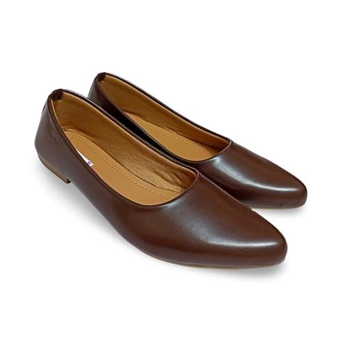 Image of Women's Formal Ballerina Flats - Stylish Pointed Toe Pull-On Shoes for Office & Casual Wear