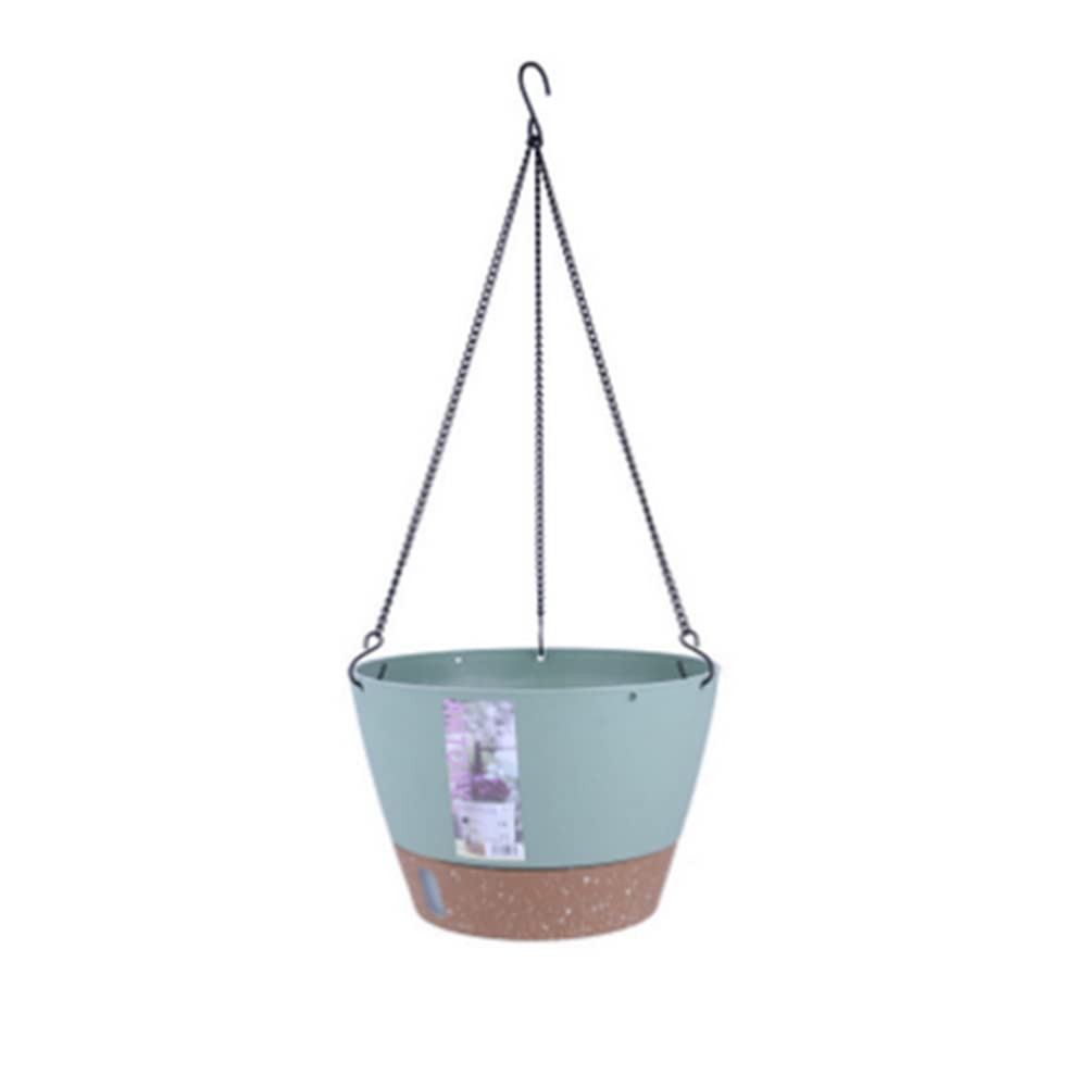 Lot De 3 Pots De Fleurs Suspendus à Arrosage Automatique – 20,3 Cm Avec Réserve D'eau Visible – Pour Intérieur Et Extérieur (balcon, Jardin) – Plastique Robuste Blanc Mat