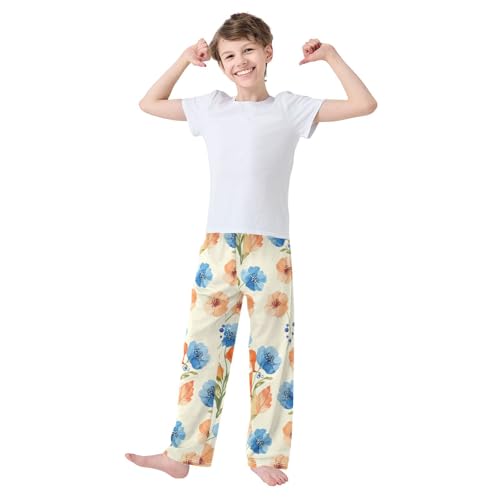 J JOYSAY Floral Blossom Foliage Pajamas Pants Soft Long Pajama Bottoms Lounge Sleep Pants Size S-XL3