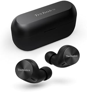 Technics EAH-AZ60M2 Wireless Earbuds with Noise Cancelling, 3 Device Multipoint Bluetooth, Comfortable In-Ear Earphones, Wireless Charging, Black