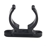 Vasiumic Schwarzes Nylon-Boot-Haken-Clip-Set, 38–42 mm Durchmesser, Anti-Sonnen- und Seewasser-resistent, Marine-Zubehör für sichere Aufbewahrung von Paddeln, Teleskopleitern (1 Stück)