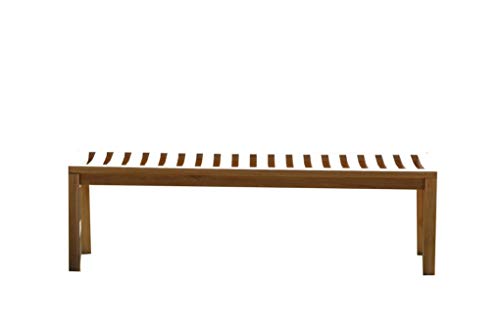 Field & Hawken - Hampton - 3 Seater Garden Bench - 1.5m Solid Teak Backless Bench / 5ft Bench - Bench Only (Delivered Flat Packed)