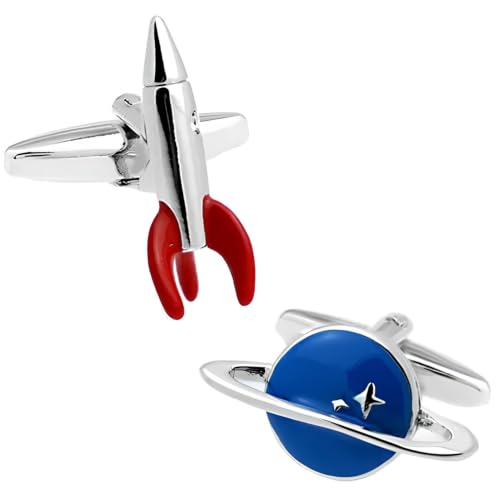 Rocket and Planet Cufflinks
