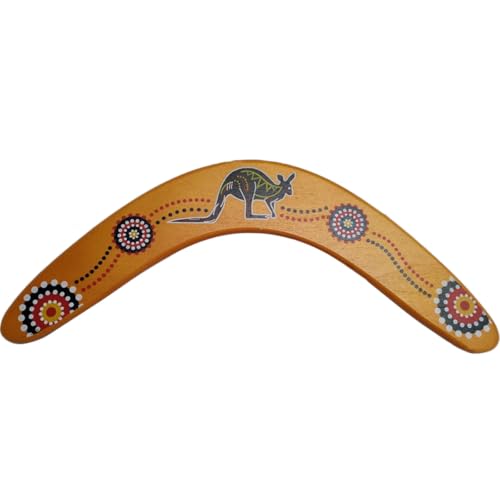 Angoily Bumerán de Madera 33x2,5x0,5 Cm para Lanzar y Atrapar al Aire Libre, Juguete Volador Deportivo para Exterior, Juego Recreativo Adultos, Ejercicio y Coordinación Mano-Ojo
