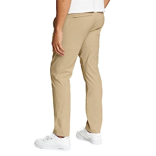 Eddie Bauer Men's Horizon Guide Chino Pants - Slim Fit, Light Khaki, 34W X 32L #TOP1
