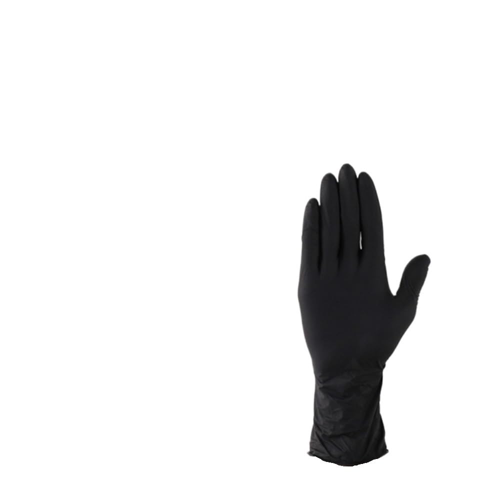 waterproof and cut-resistant Guantes de trabajo de seguridad desechables de textura gruesa Safety Gloves Wholesale is available(Black 50PCS,M)