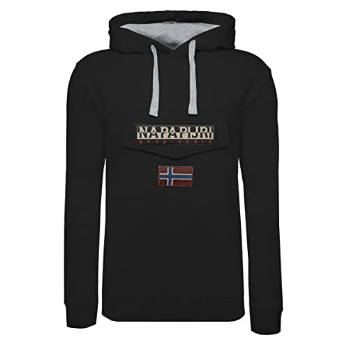Image of Napapijri Mens Burgee Winter Hoody Black S