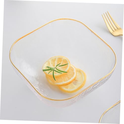 Bol de cuisine polyvalente carré martelé, verre transparent - 4