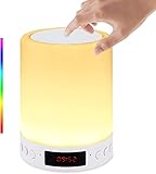 Night Light, Ejfete 4-in-1 Bedside Touch Lamp Dimmable Adjustable Brightness Desk Lamp with Alarm...