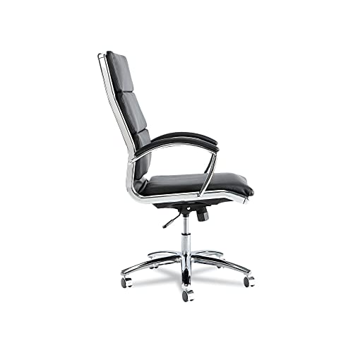 Alera Alenr4119 Alera Neratoli Series High-Back Swivel/Tilt Chair, Black Leather, Chrome Frame #TOP4