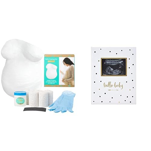 Kate & Milo and Pearhead Pregnancy and Baby Keepsake Essentials Bundle - Belly Casting Kit & Memory Book