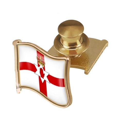 Image of vmcoatdu Country Flag Backs Locking Pin Keepers Locking Clasp Pin Badge International Travel Brooch Metal Alloy Souvenir Pin 0.75x0.7 Inch Small Pin