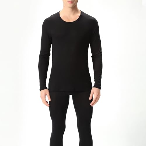 Thermal Underwear Set for Men Long Johns with Fleece Lined Winter Cold Weather Long Sleeve Baselayer Set Top Bottom3