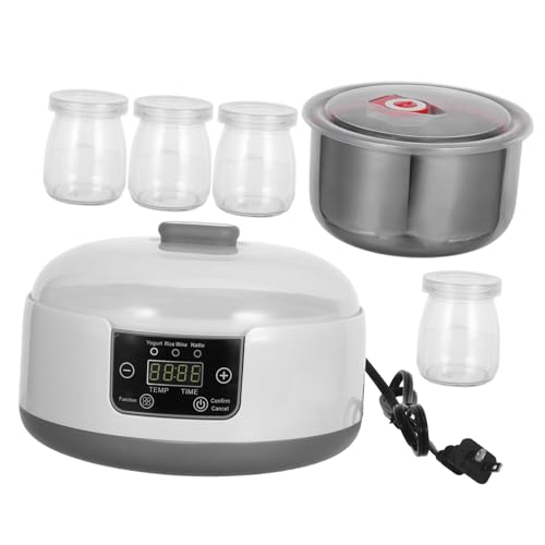 IWOWHERO Automatic Yogurt Maker with LCD Display Hour Timer Temperature Control for Home Use and Beginners Multifunctional Yogurt Machine for Family Enjoyment