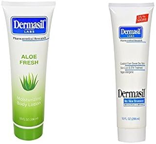 2-pack Dermasil Lotion 10 oz tube - Aloe Fresh & Dry Skin Treatment