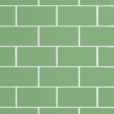 VaryPaper 10 Sheets Light Green Subway Tile Peel and Stick Backsplash Self Adhesive Wall Tiles for Bathroom Kitchen Waterproof Removable Stick on Back Splash Sticky Tiles for Walls Stove 12"x12"