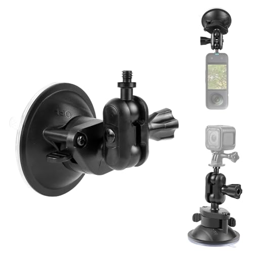 Soporte de ventosa para coche para Insta360 X4 y GoPro 12 ideal para vlogs de viajes y rutas