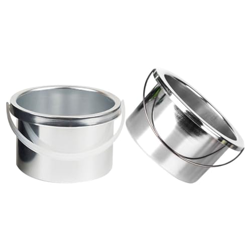 Veemoon 2Piezas Olla de Metal para Calentador de Cera Plato Interior para Derretir Cera Accesorio Compatible con Máquinas de Depilación Diseño Seguro y Cómodo para Hogar y Salón