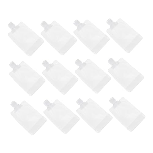 NULYLU 12個 ローションバッグ ポータブル化粧ポーチ 旅行用液体梱包袋 旅行用シャンプーボトル 旅行用シャンプー容器 ポータブルバッグ トラベルポーチ トラベルローションポーチ 白い