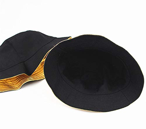 Joylife Ihauiue Metallic Bucket Hat Trendy Fisherman Hats Unisex Reversible Packable Cap, Gold #TOP4