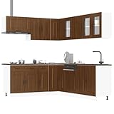 Photo Gallery nqjibue item-11 piece kitchen cabinet set kalmar brown oak engineered legno, armadi e stoccaggio, mobili da cucina Photo Gallery nqjibue item-11 piece kitchen cabinet set kalmar brown oak engineered legno, armadi e stoccaggio, mobili da cucina