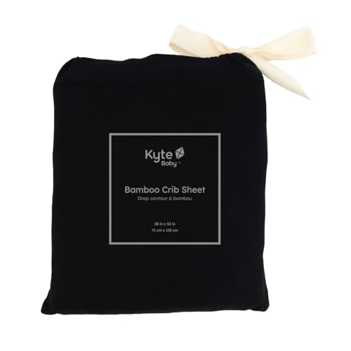 Image of Kyte Baby Soft Crib Sheet - Standard Fitted Crib Sheet Made with Rayon from Bamboo, Ultra-Gentle and Breathable (Midnight)
