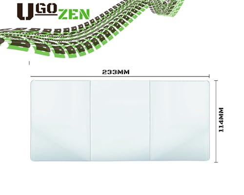 Ugozen 3-stückige Transparente PVC-Fahrzeugschein-Hülle - Robust, Schmutzabweisend, Passgenau - Made in France